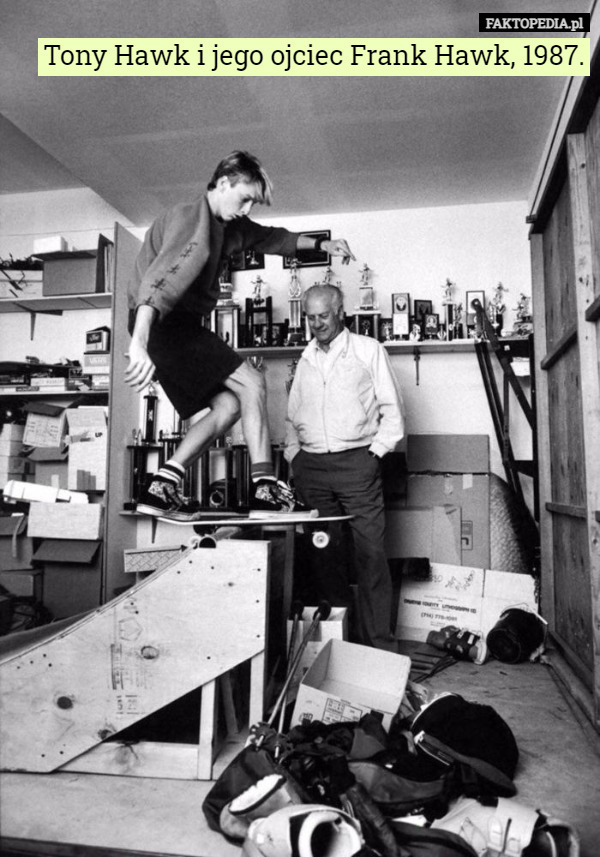 Tony Hawk i jego ojciec Frank Hawk, 1987. 