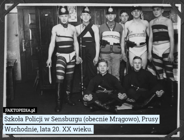 Szkoła Policji w Sensburgu (obecnie Mrągowo), Prusy Wschodnie, lata 20. XX wieku. 