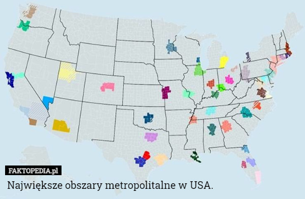 Największe obszary metropolitalne w USA. 