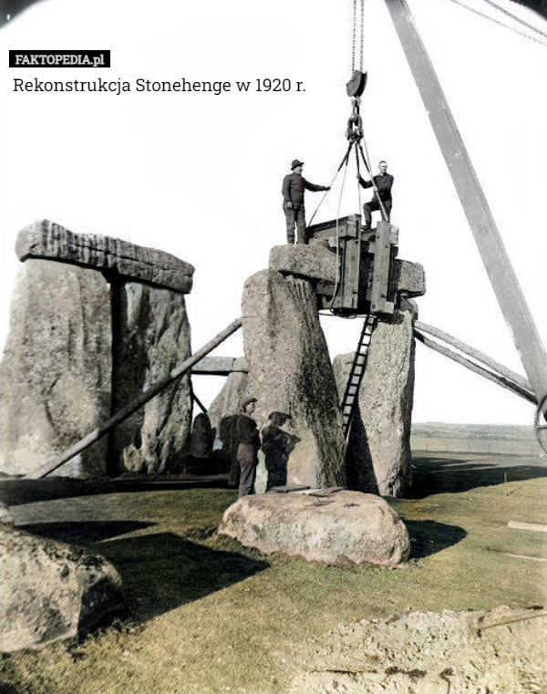 Rekonstrukcja Stonehenge w 1920 r. 