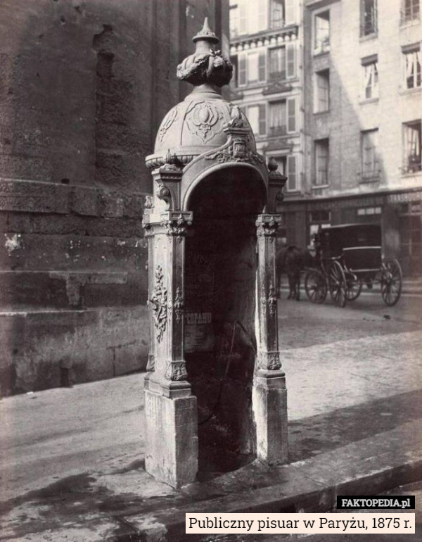 Publiczny pisuar w Paryżu, 1875 r. 
