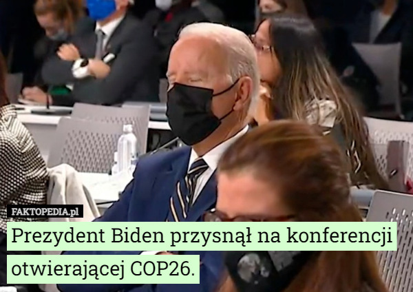 Prezydent Biden przysnął na konferencji otwierającej COP26. 