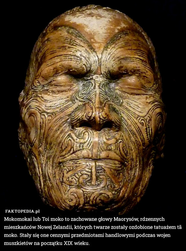 Mokomokai lub Toi moko to zachowane głowy Maorysów, rdzennych mieszkańców Nowej Zelandii, których twarze zostały ozdobione tatuażem tā moko. Stały się one cennymi przedmiotami handlowymi podczas wojen muszkietów na początku XIX wieku. 