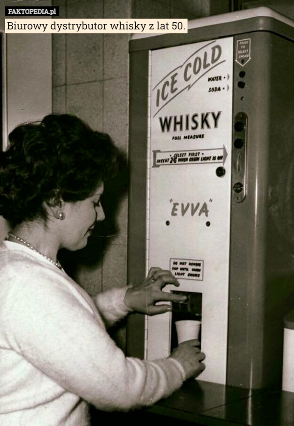 Biurowy dystrybutor whisky z lat 50. 