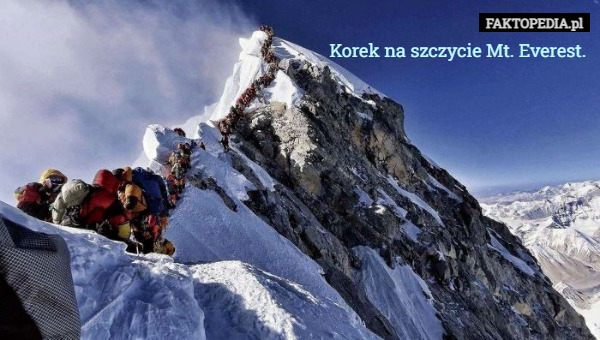 Korek na szczycie Mt. Everest. 