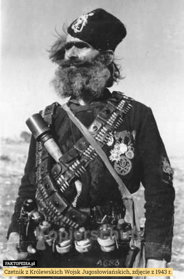 Czetnik z Królewskich Wojsk Jugosłowiańskich, zdjęcie z 1943 r. 