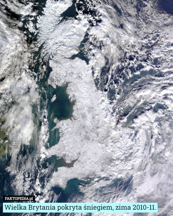 Wielka Brytania pokryta śniegiem, zima 2010-11. 