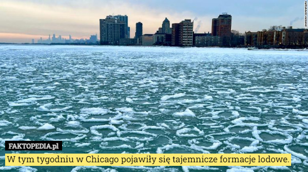 W tym tygodniu w Chicago pojawiły się tajemnicze formacje lodowe. 