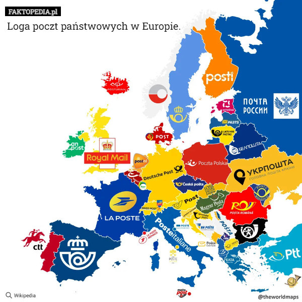 Loga poczt państwowych w Europie. 