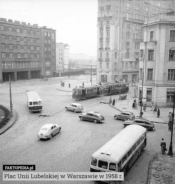 Plac Unii Lubelskiej w Warszawie w 1958 r. 