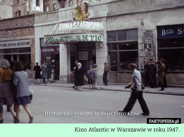 Kino Atlantic w Warszawie w roku 1947. 
