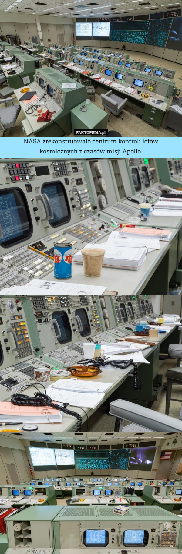 NASA zrekonstruowało centrum kontroli lotów kosmicznych z czasów misji Apollo. 