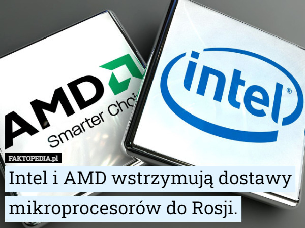Intel i AMD wstrzymują dostawy mikroprocesorów do Rosji. 