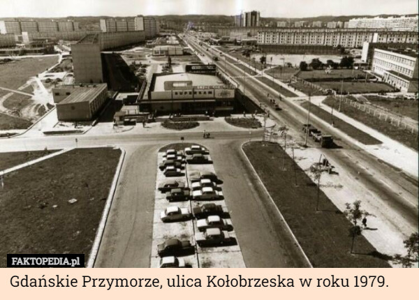 Gdańskie Przymorze, ulica Kołobrzeska w roku 1979. 