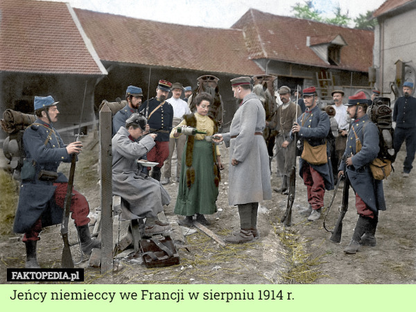 Jeńcy niemieccy we Francji w sierpniu 1914 r. 