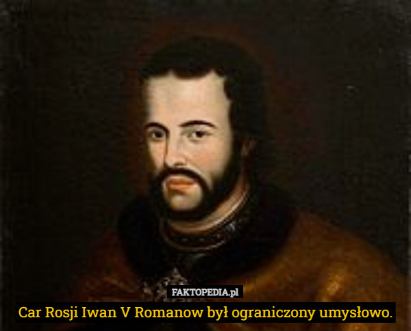 Car Rosji Iwan V Romanow był ograniczony umysłowo. 