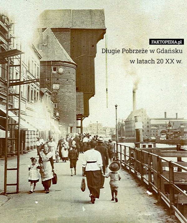 Długie Pobrzeże w Gdańsku w latach 20 XX w. 