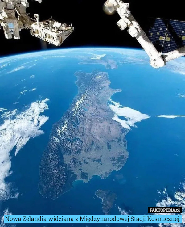 Nowa Zelandia widziana z Międzynarodowej Stacji Kosmicznej. 
