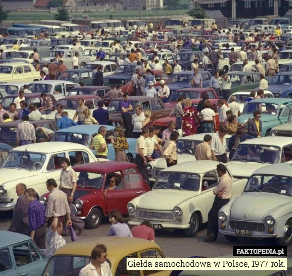 Giełda samochodowa w Polsce, 1977 rok. 