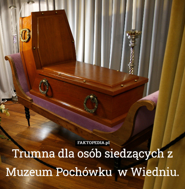 Trumna dla osób siedzących z Muzeum Pochówku  w Wiedniu. 