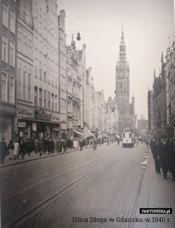 Ulica Długa w Gdańsku w 1940 r. 