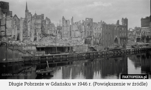Długie Pobrzeże w Gdańsku w 1946 r. (Powiększenie w źródle) 