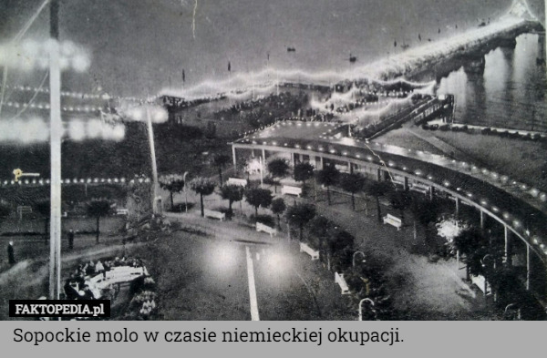Sopockie molo w czasie niemieckiej okupacji. 