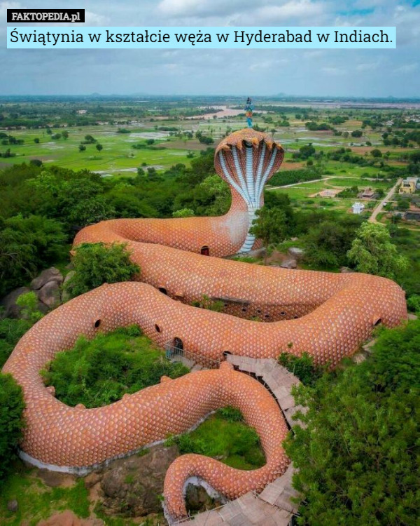 Świątynia w kształcie węża w Hyderabad w Indiach. 