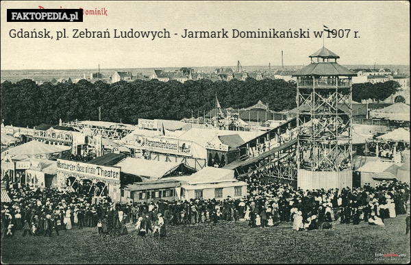 Gdańsk, pl. Zebrań Ludowych - Jarmark Dominikański w 1907 r. 