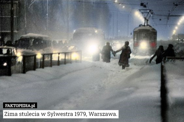 Zima stulecia w Sylwestra 1979, Warszawa. 