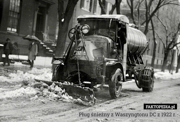 Pług śnieżny z Waszyngtonu DC z 1922 r. 