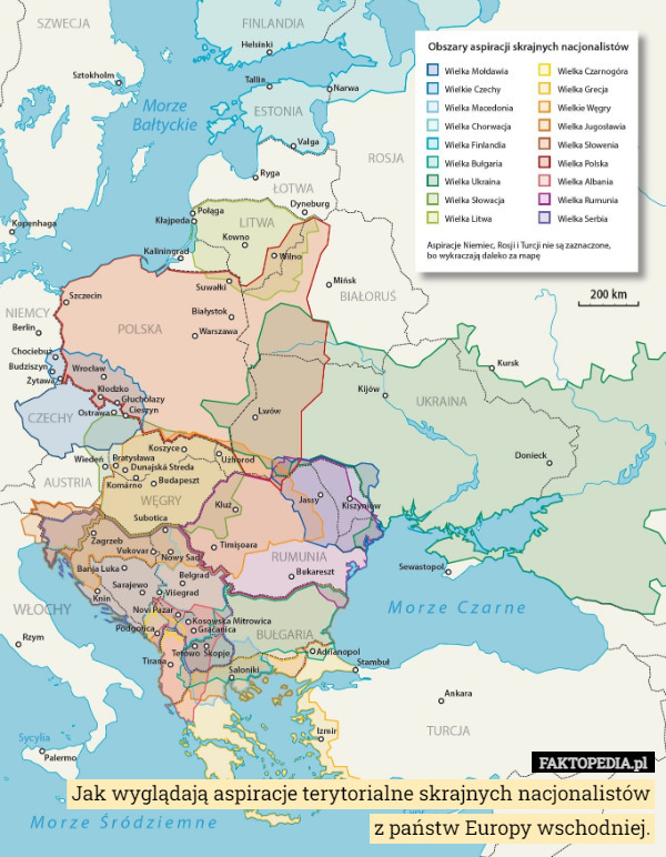 Jak wyglądają aspiracje terytorialne skrajnych nacjonalistów
z państw Europy wschodniej. 