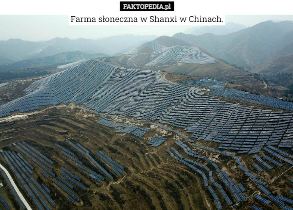 Farma słoneczna w Shanxi w Chinach. 