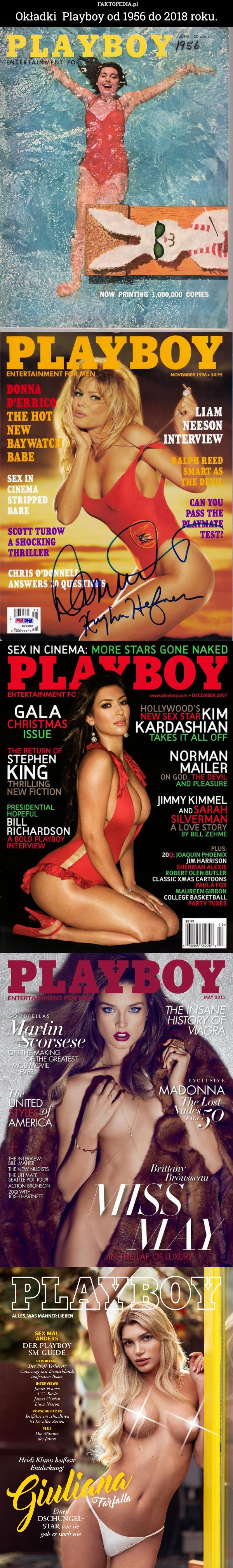 Okładki  Playboy od 1956 do 2018 roku. 