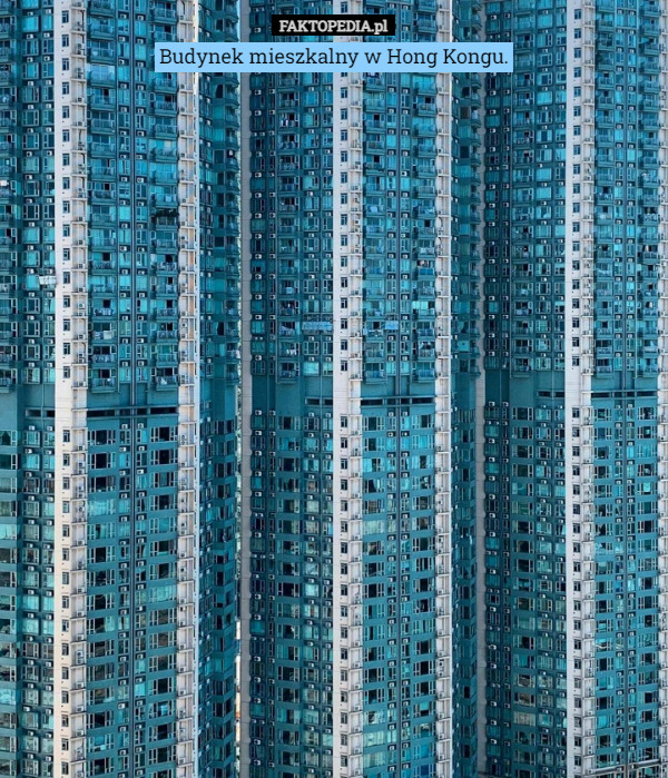 Budynek mieszkalny w Hong Kongu. 
