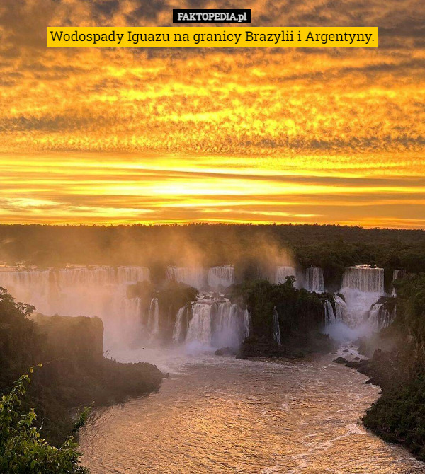 Wodospady Iguazu na granicy Brazylii i Argentyny. 