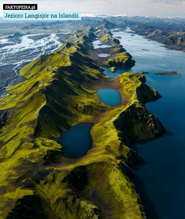Jezioro Langisjór na Islandii. 