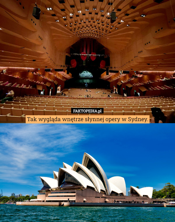 Tak wygląda wnętrze słynnej opery w Sydney. 