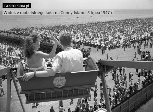 Widok z diabelskiego koła na Coney Island, 5 lipca 1947 r. 