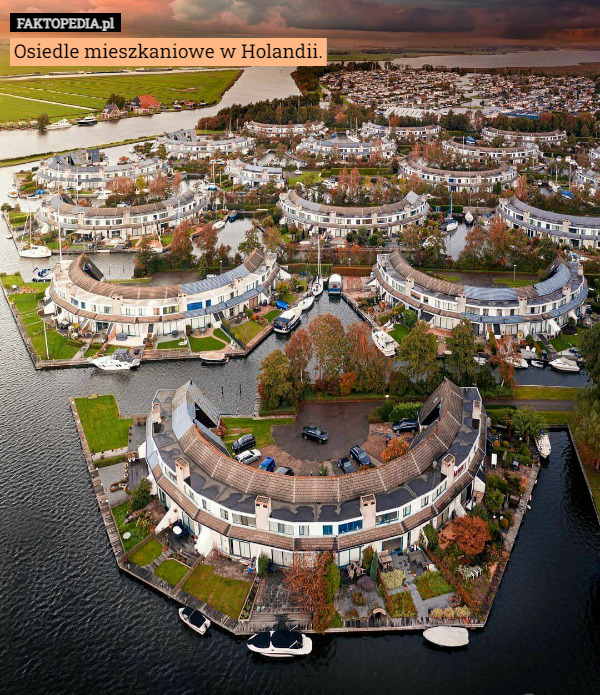 Osiedle mieszkaniowe w Holandii. 