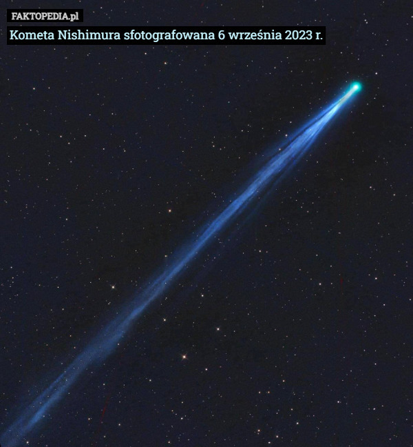 Kometa Nishimura sfotografowana 6 września 2023 r. 