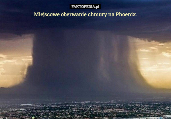 Miejscowe oberwanie chmury na Phoenix. 