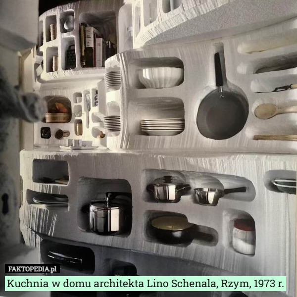 Kuchnia w domu architekta Lino Schenala, Rzym, 1973 r. 