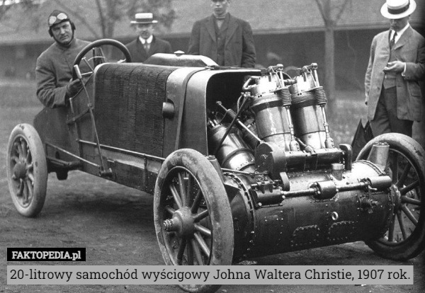 20-litrowy samochód wyścigowy Johna Waltera Christie, 1907 rok. 