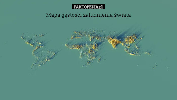 Mapa gęstości zaludnienia świata 