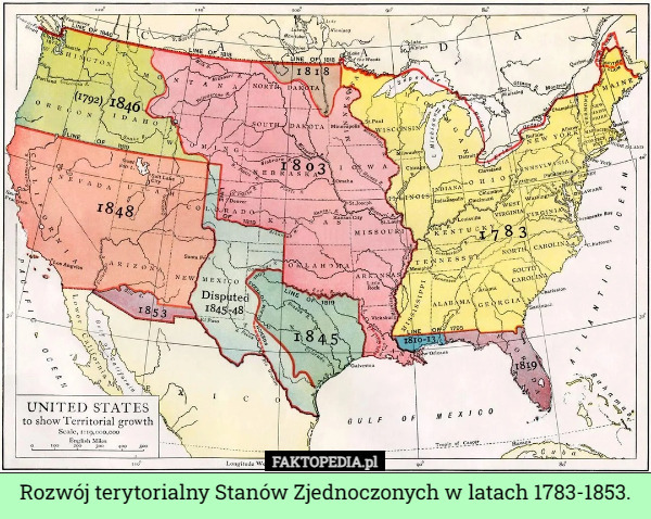 Rozwój terytorialny Stanów Zjednoczonych w latach 1783-1853. 
