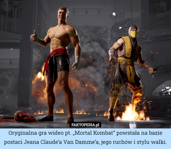 Oryginalna gra wideo pt. „Mortal Kombat” powstała na bazie postaci Jeana Claude’a Van Damme’a, jego ruchów i stylu walki. 