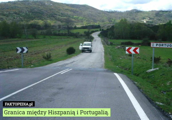 Granica między Hiszpanią i Portugalią. 